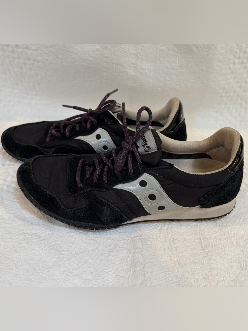 Saucony Bullet Retro Sneakers Black Low Profile Trainers Y2K Women’s US 9.5